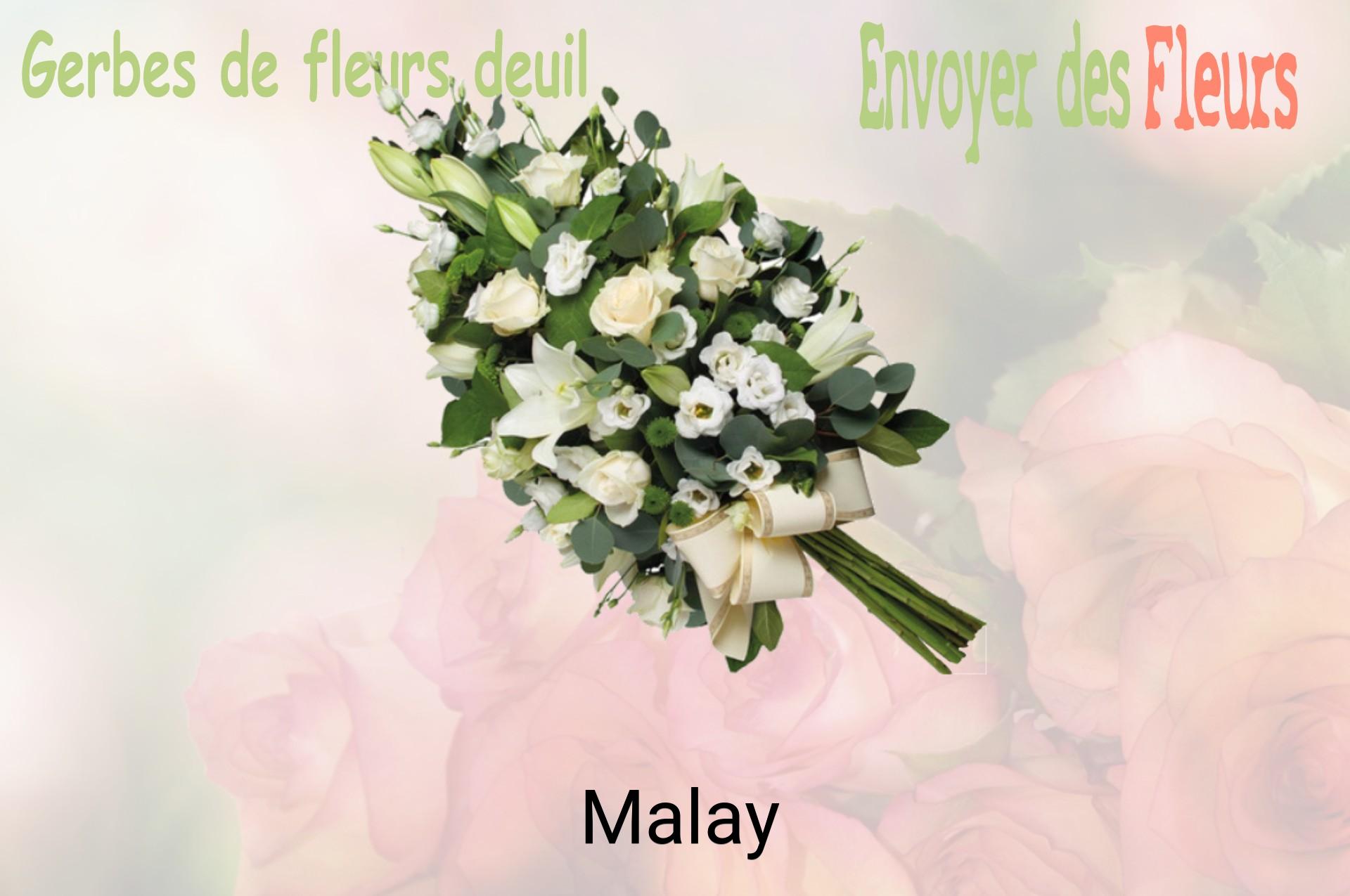 Gerbe de fleurs de deuil livrée à Malay